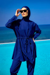 Andalus by Marina │ Modest Swimwear Set 3-piece navy blue - A2502-2